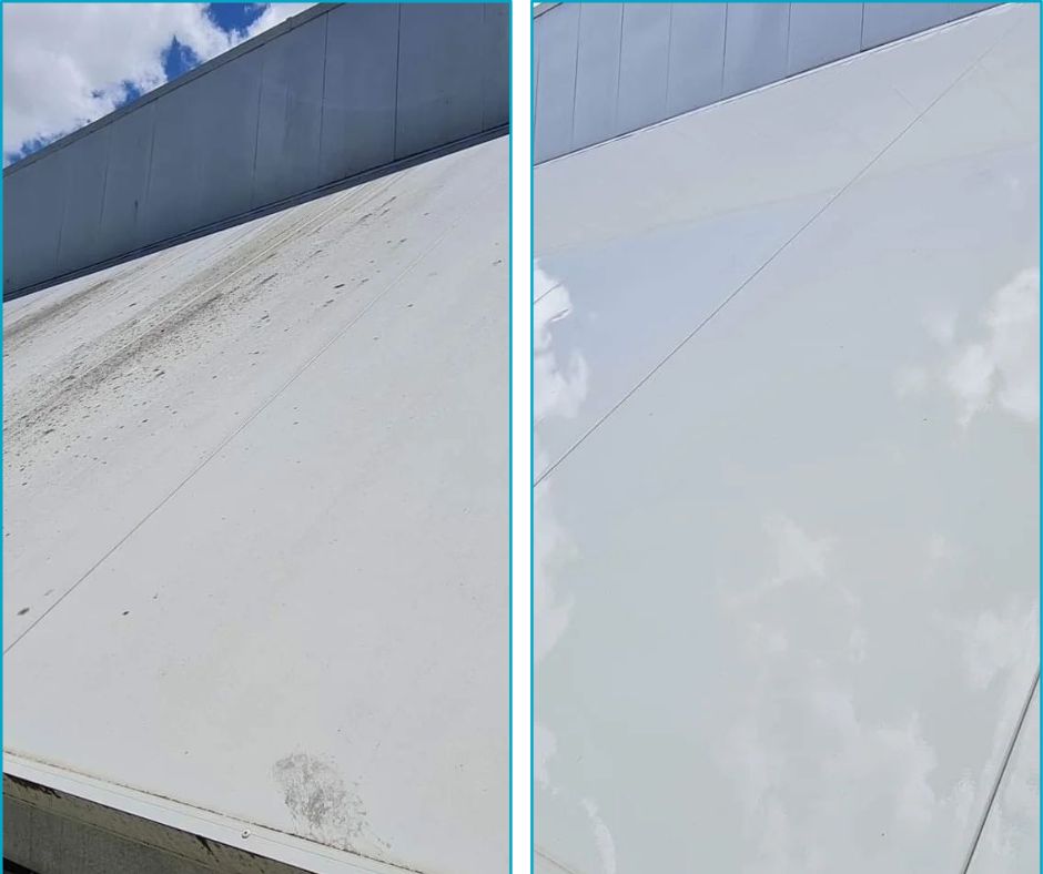 Before Vs After Pressure Cleaning Sunshine Shop Awning
